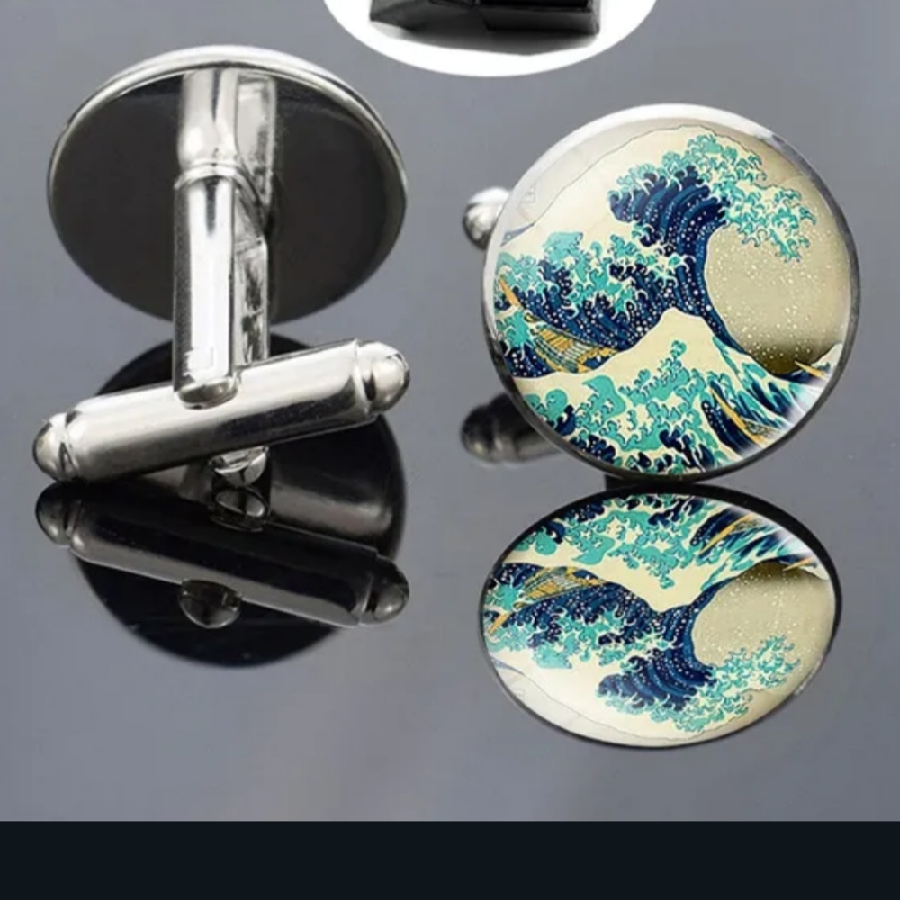 The Great Wave off Kanagawa Cufflinks